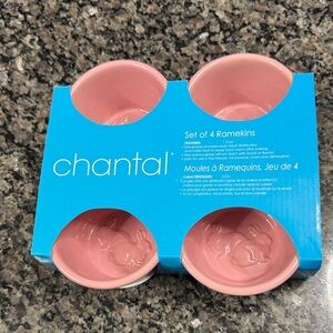 Chantal Easter bunny set of 4 - 1 cup ramekins NEW